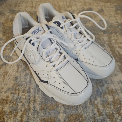 Apex V854W Women's Size 11 Lace Walker V-Last White/Periwinkle Leather Athletic 