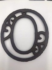 Metal Letters O - Cast Iron Ornate Scroll Alphabet Letter 4  