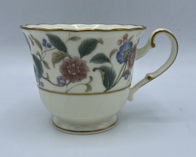 Noritake La Prada Cup (s) #4703 Bone China Floral on Cream Scalloped