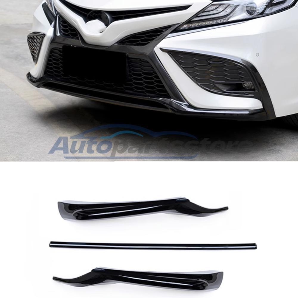 Black For 2021-2023 Toyota Camry SE/XSE Front Bumper Bottom Bezel Trim Cover x3