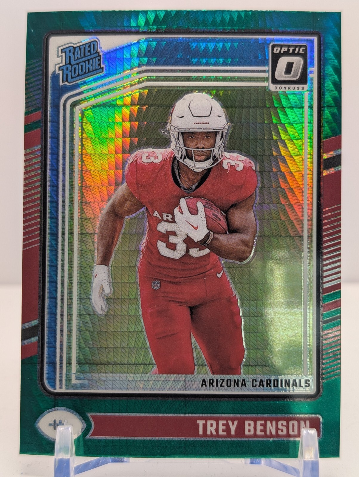 2024 Panini Donruss Optic - Trey Benson (RC) #293 Rated Rookie Green Hyper