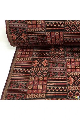 Kilim Patterned Upholstery Fabric Kilim Tribe Southwest turkish moroccan 39x55''
