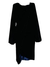 Other Designers Navy Velvet Dress