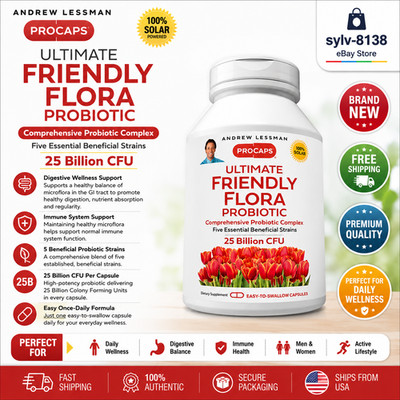 Andrew Lessman Ultimate Friendly Flora Probiotic 25 Billion CFU 240 Capsules