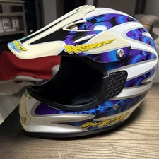 VINTAGE ANSWER RACING M7 HELMET MULTIPLE BLUE LARGE BMX MOTOCROSS BUY NOW.