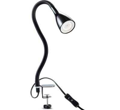 Deko Lese Klemm Lampe Leuchte SIRIUS Metall Kunststoff schwarz 5,5x60 cm