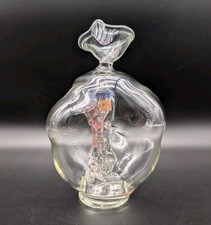 Glas Design Skulptur Glaskunst Bonbon Beutel Vera Walther 20,5 cm 