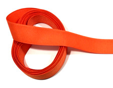 5 yards 7/8" Solid Warm Red-Orange Grosgrain Ribbon w Ribbed Texture - 100 poly