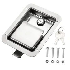 Truck Tool Box Lock Replacement kit, 1PC (5.5"L x 4.3"W x 1.6"H) Silver