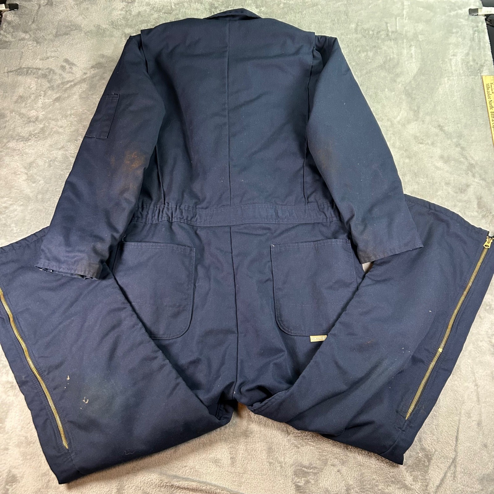 Bercowear Berne Navy Insulated Work Coveralls Quilted Lining CBH Maintenance L - second product detail image