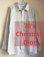 USED EXCELLENT CONDITION 70S 80S CHRISTIAN DIOR LONG-SLEEVE SHIRT, MADE IN U