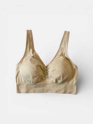 ANITA Lotta Post Mastectomy Bra Large Desert Beige Wireless Padded Bra New