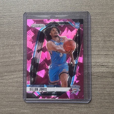 Panini Prizm 2024-25 Dillon Jones Rookie Card #240 Pink Cracked Ice Prizm OKC. rookie card picture