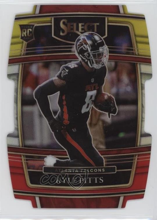2021 Panini Select Concourse Red & Yellow Prizm Die-Cut Kyle Pitts #46 15ik