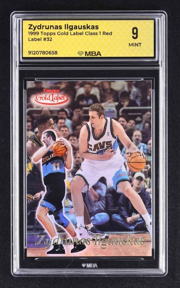 Zydrunas Ilgauskas 1999 Topps Gold Label Clase 1 Rojo/100 #32 MBA 9 Como Nuevo Foto 2 de 3