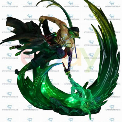 Figura statua Roronoa Zoro 24cm luminosa PVC GK decorazione
