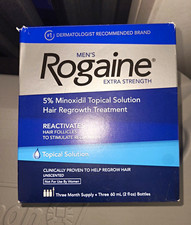 Rogaine Men s Extra Strength 5 Minoxidil Topical Solution, 3 x 60 mL