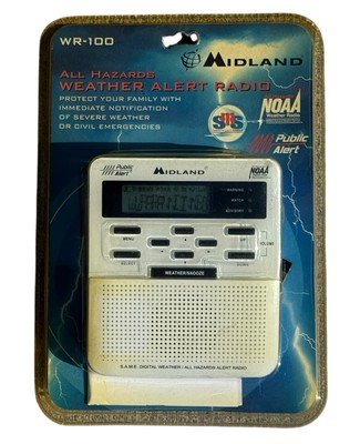 Midland WR-100 All Hazard Weather Alert Radio NOAA SMS Brand New
