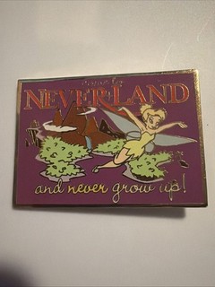Disney Auctions Tinkerbell Neverland Postcard Pin LE 100 Peter Pan Rare HTF