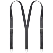 NUTUCH Full Grain Leather Suspender for Men | Groomsmen Fashion Suspenders