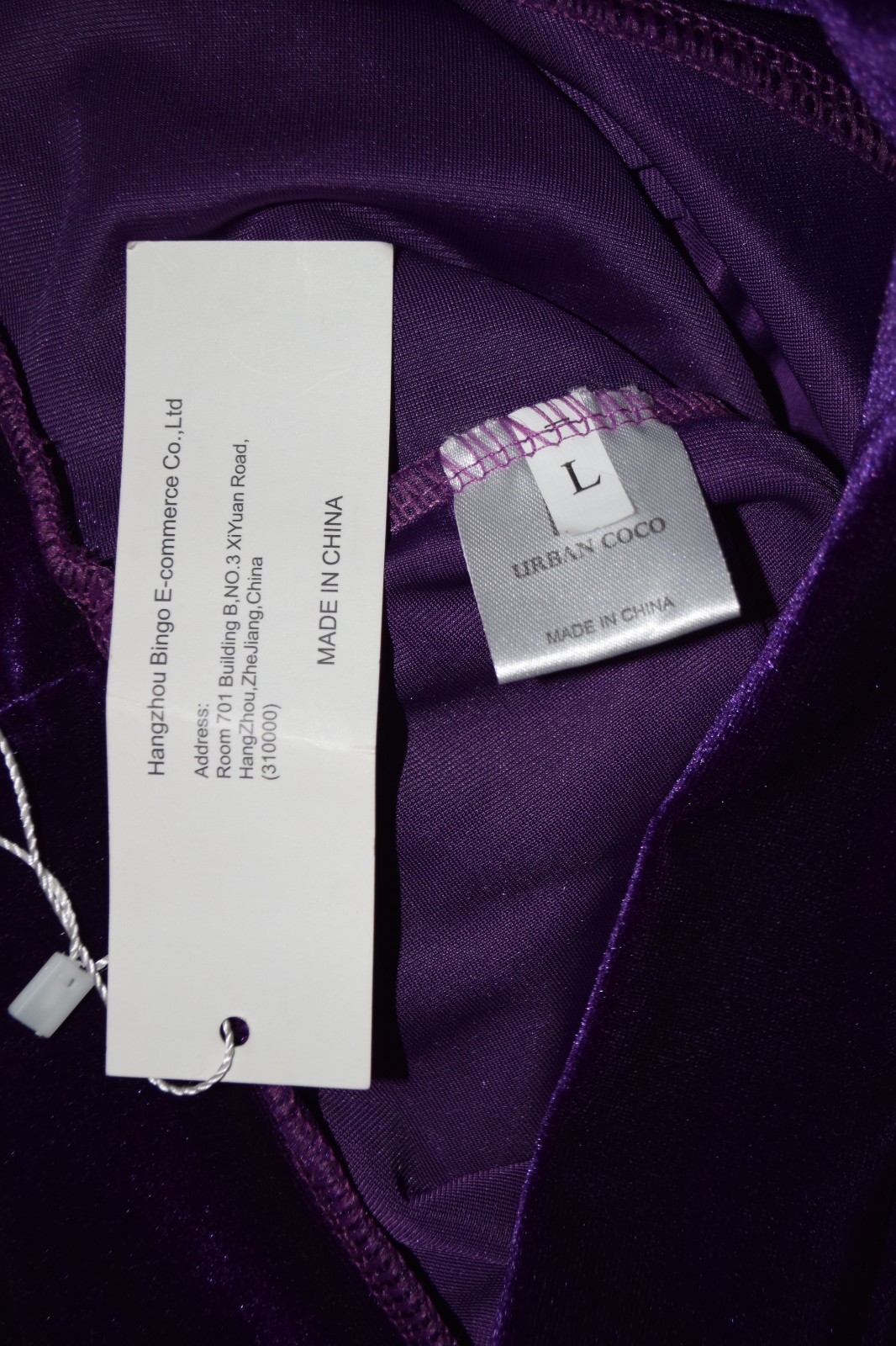 Women's Size L Urban Coco Purple Velour Crushed Velvet Skirt image 8