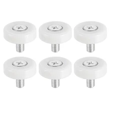 6 Pack Drawer Rollers, 22mm Plastic Drawer Pulley Sliding, White