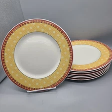 Villeroy & Boch SAFRAN set (7) Switch 5 Plantation Dinner Plates 10.5” Germany