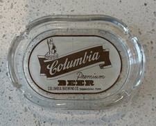 Vintage Columbia Premium Beer Glass Ashtray Shenandoah, Pa