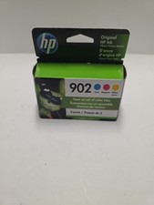 New Genuine HP 902 Cyan Magenta Yellow 3PK Ink Cartridges Exp JAN/2023