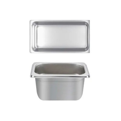 Thunder Group STPA4134 1/3 Size Stainless Steel Steam Table Pan - 4'' Deep