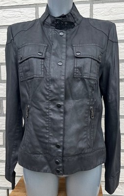 VERSE-Damen Jacke/Blouson-beschichtet-ohne Futter-dunkelgrau-Größe 38-NEU