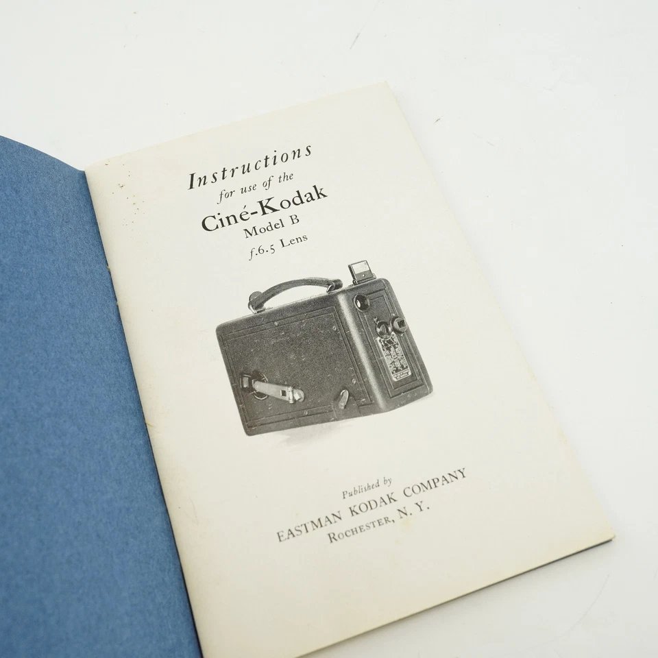 Kodak Cine-Kodak Modelo B f.6.5 Lente Manual de Instrucciones Original 1926 Foto 3 de 4