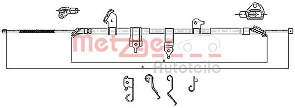 Metzger Autoteile Bremsseil Seilzug Feststellbremse 17.1566 FüR Toyota RAV 3 4WD-image