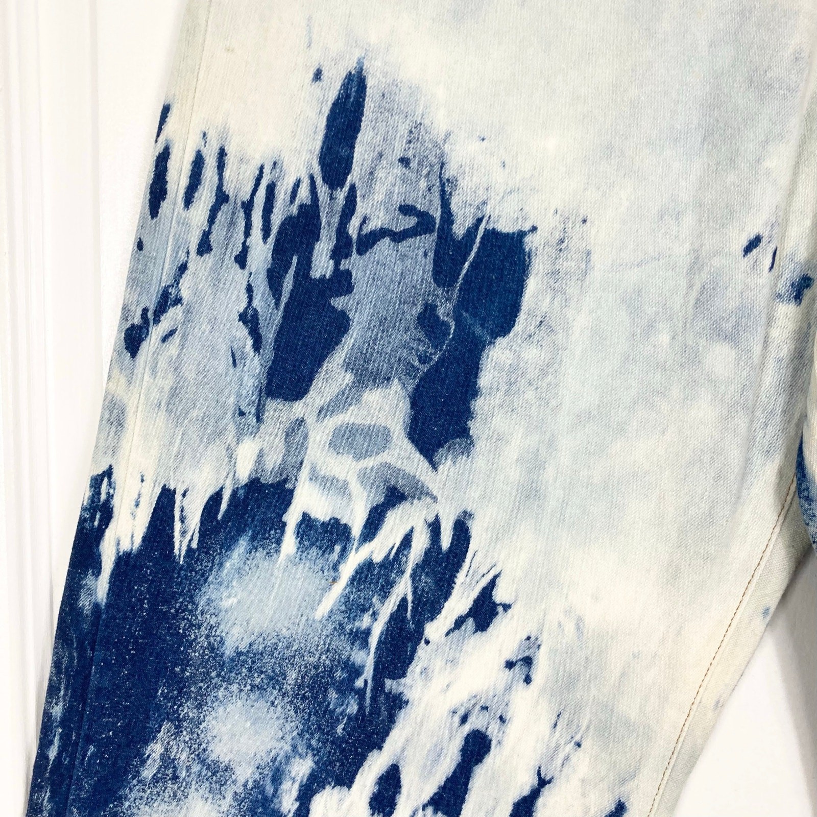 DOLCE & GABANNA Jeans Mens 36 ITALY Tie Dye Wide Leg Button Fly image 6