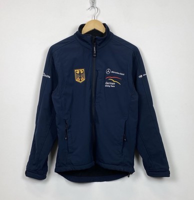 Mercedes-Benz James & Nicholson Racing Jacket Men s Size S Navy Blue Top Logo