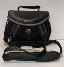 Sony DSLR Camera Bag Padded Shoulder Case Black w/ Dividers  Strap