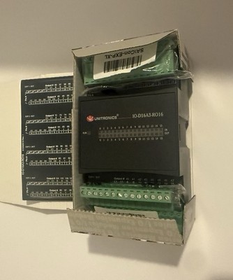 Unitronics IO-D16A3-RO16 XL I/O Module 16DI 3AI 16 Relay Output 24VDC