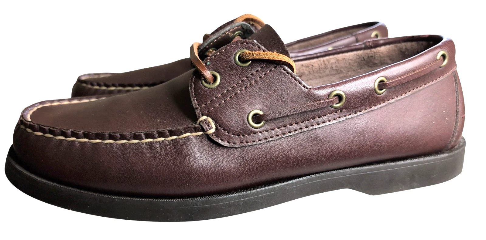 Polo Sport Ralph Lauren Men's 10D JASPER BOAT Shoe Dark Brown Leather