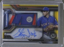 2016 Topps Strata Clearly Authentic Relics Gold 15/25 Steven Matz Auto 13mz