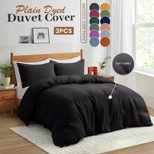 Luxurious Duvet Cover with Pillow Shams Microfiber Comforter Covers Bedding Sets
