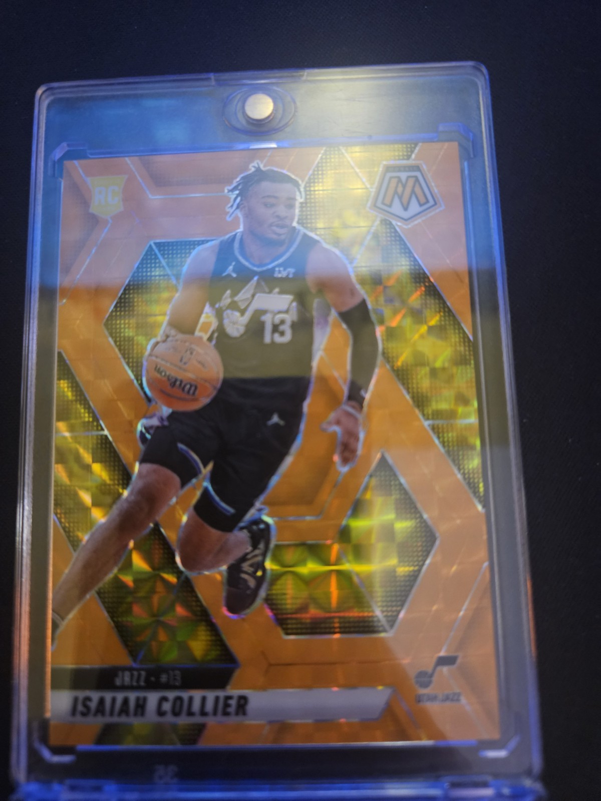 2024-25 Panini Mosaic Rookies Isaiah Collier #222 Fluorescent Orange /25