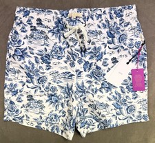NWT ONIA $245 CHARLES 5'' SWIM SHORTS TRUNKS IN WHITE MULTI SZ M