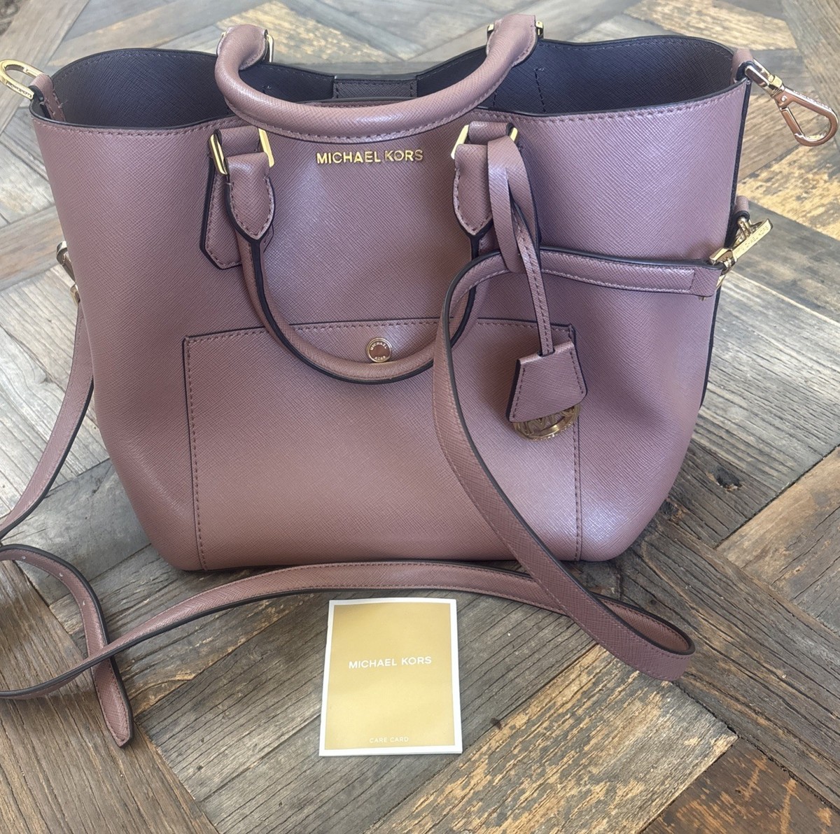 MICHAEL KORS Shoulder Bag PVC Pink Solid Color AV-1505 | eBay