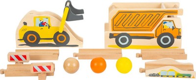 small foot 11382 - Kugelbahn Junior Baustelle, Holz, 10-teilig | Deutsch | 11382