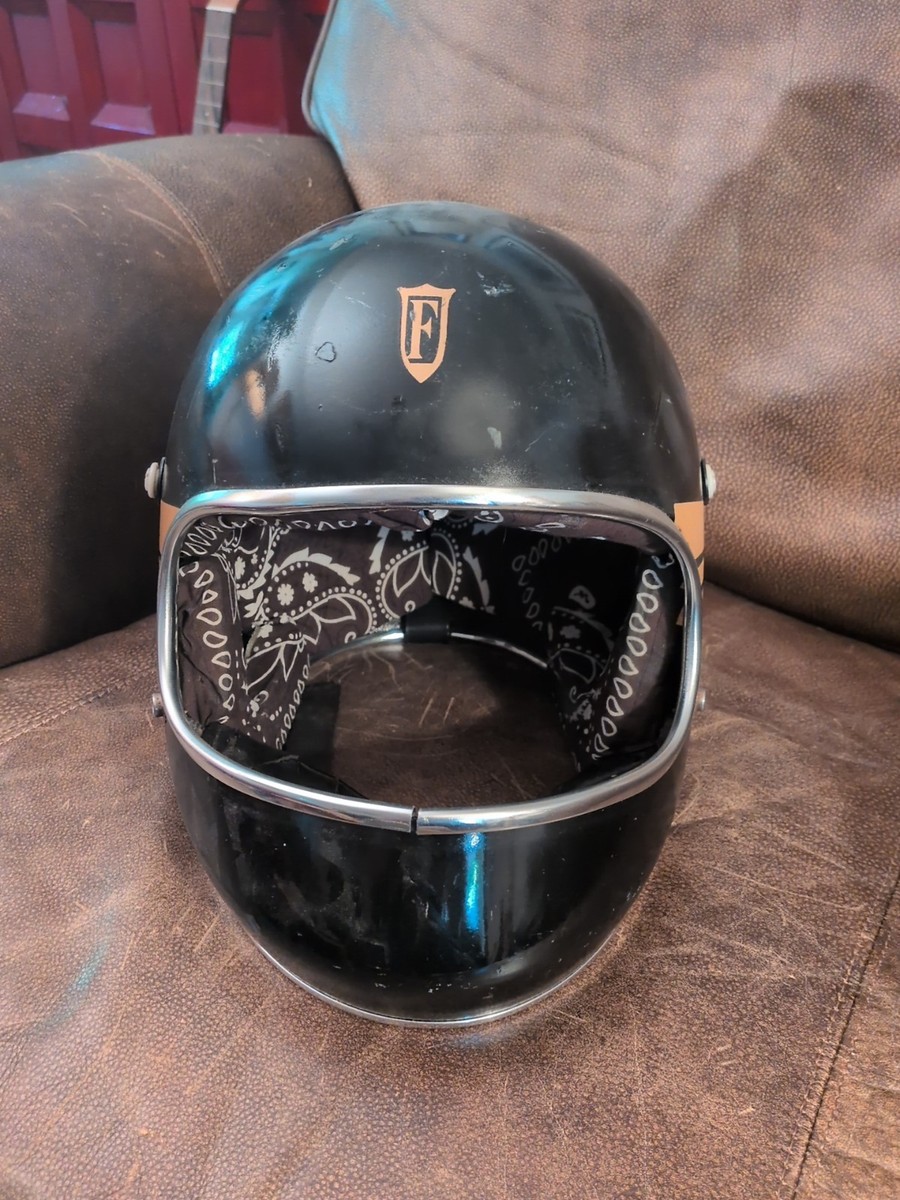 アーサーフルマーAF 50 Vintage Rare Arthur Fulmer AF50 Helmet Black with Gold Stripes