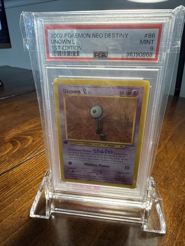 Unown [L] (1st Edition) graded PSA 9 for sale on eBay