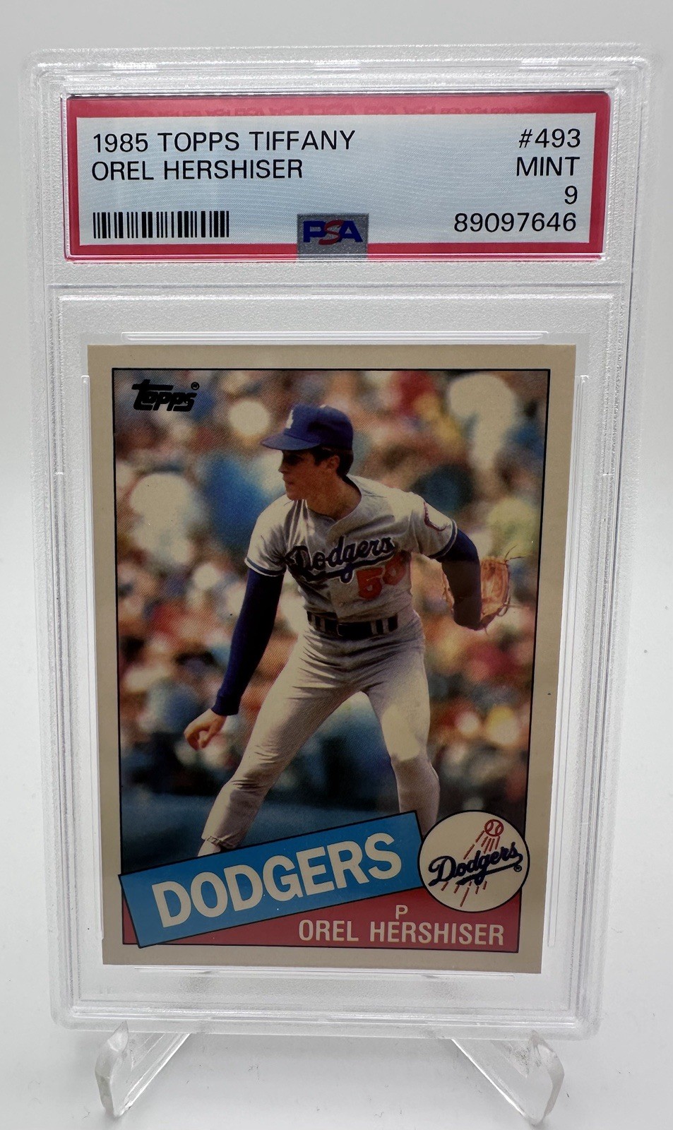 1985 Topps Tiffany Orel Hershiser #493 PSA 9 MINT Rookie (RC)