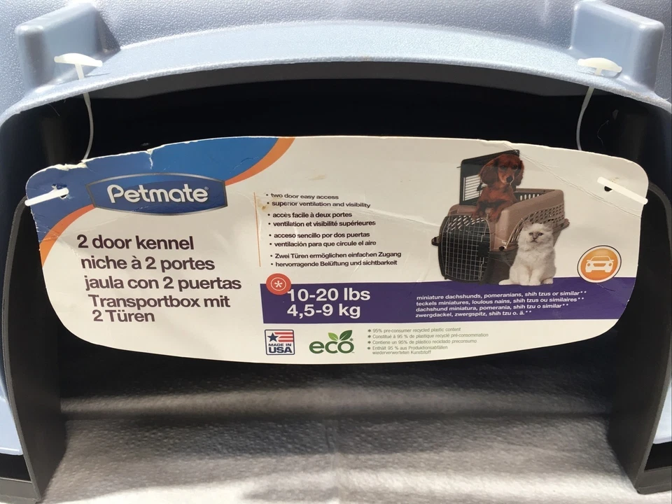 Petmate 533243 Perrera para mascotas de carga superior y frontal de dos puertas-24,1" L x 16,8" W x 14,5" H Foto 2 de 4