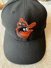 Baltimore Orioles New Era 59Fifty Black Wool Hat Cap Size 7 1/8 USA