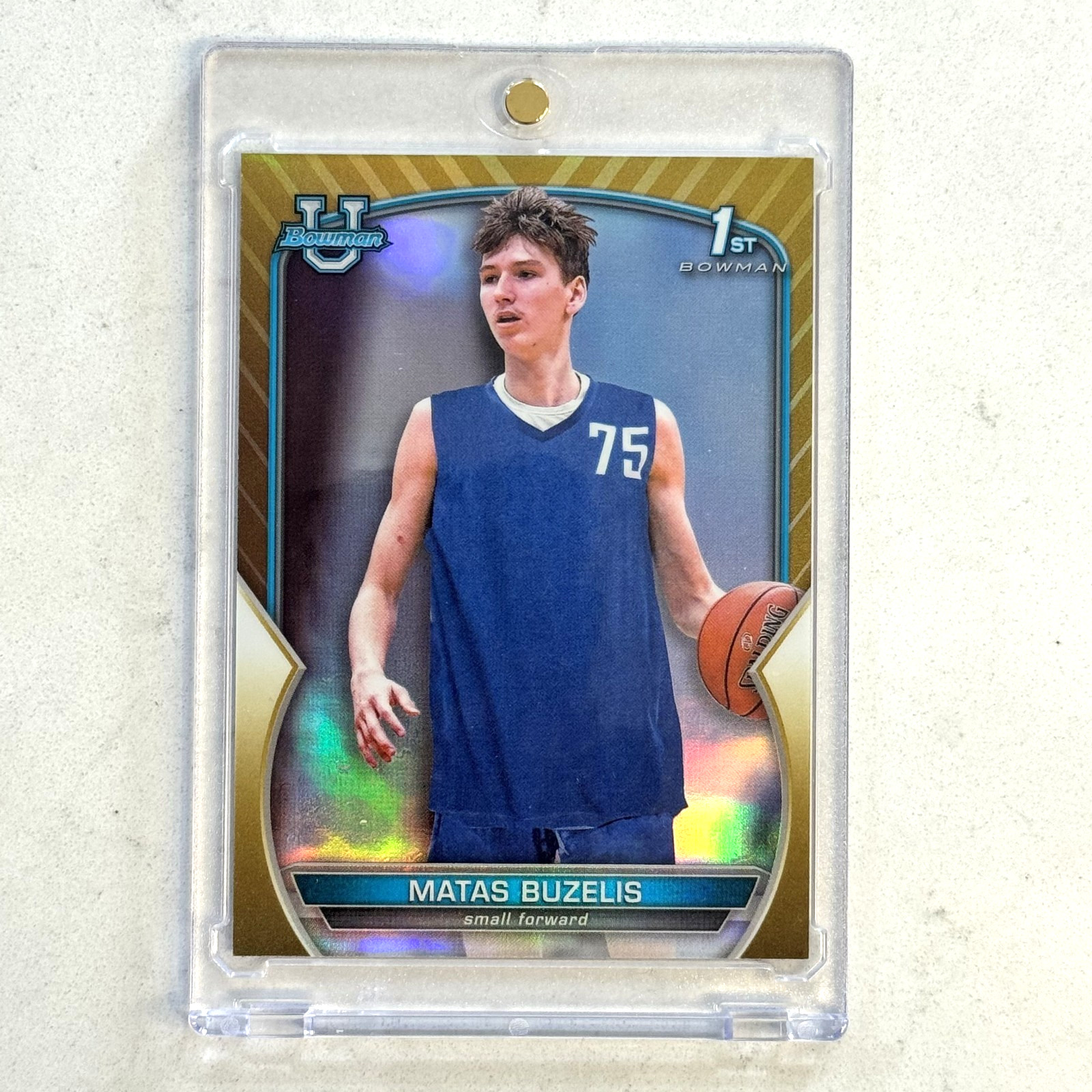 2022-23 Bowman Chrome University #84 Matas Buzelis Gold Refractor /50 1st Rookie